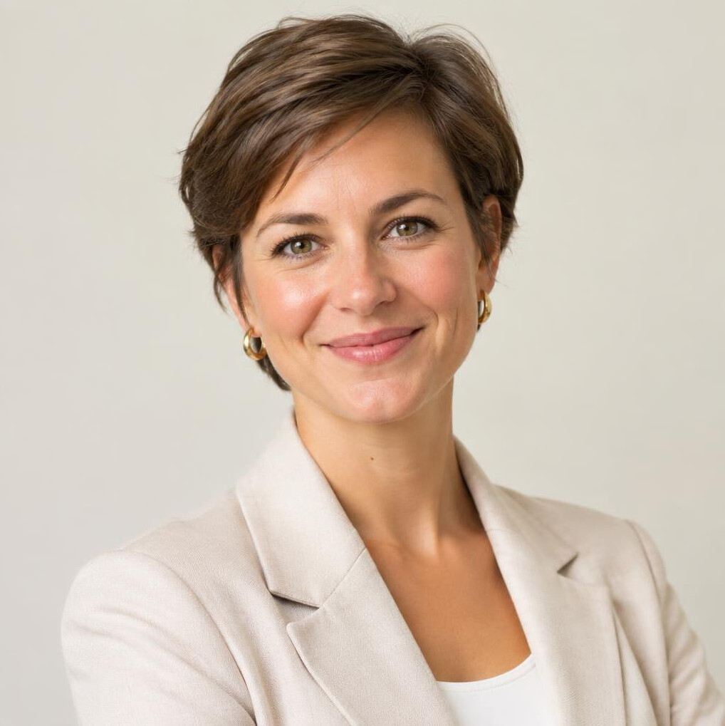 Studio portrait of a smiling professional woman