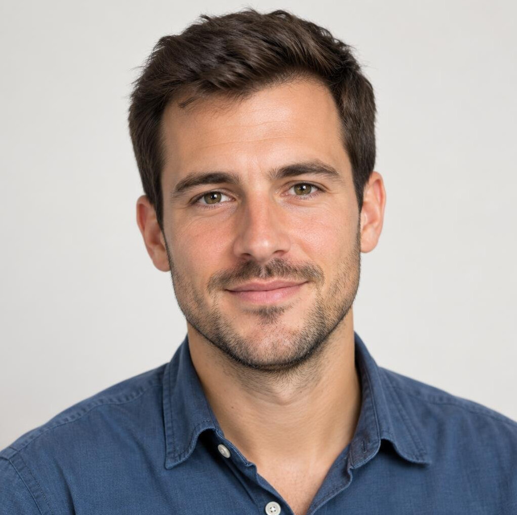 Studio portrait of a young professional man